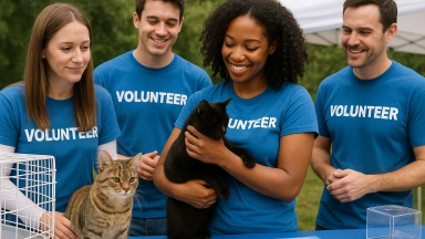 Volunteers spreading feline awareness