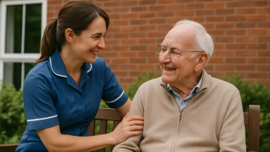 Elderly hospice caregiver support